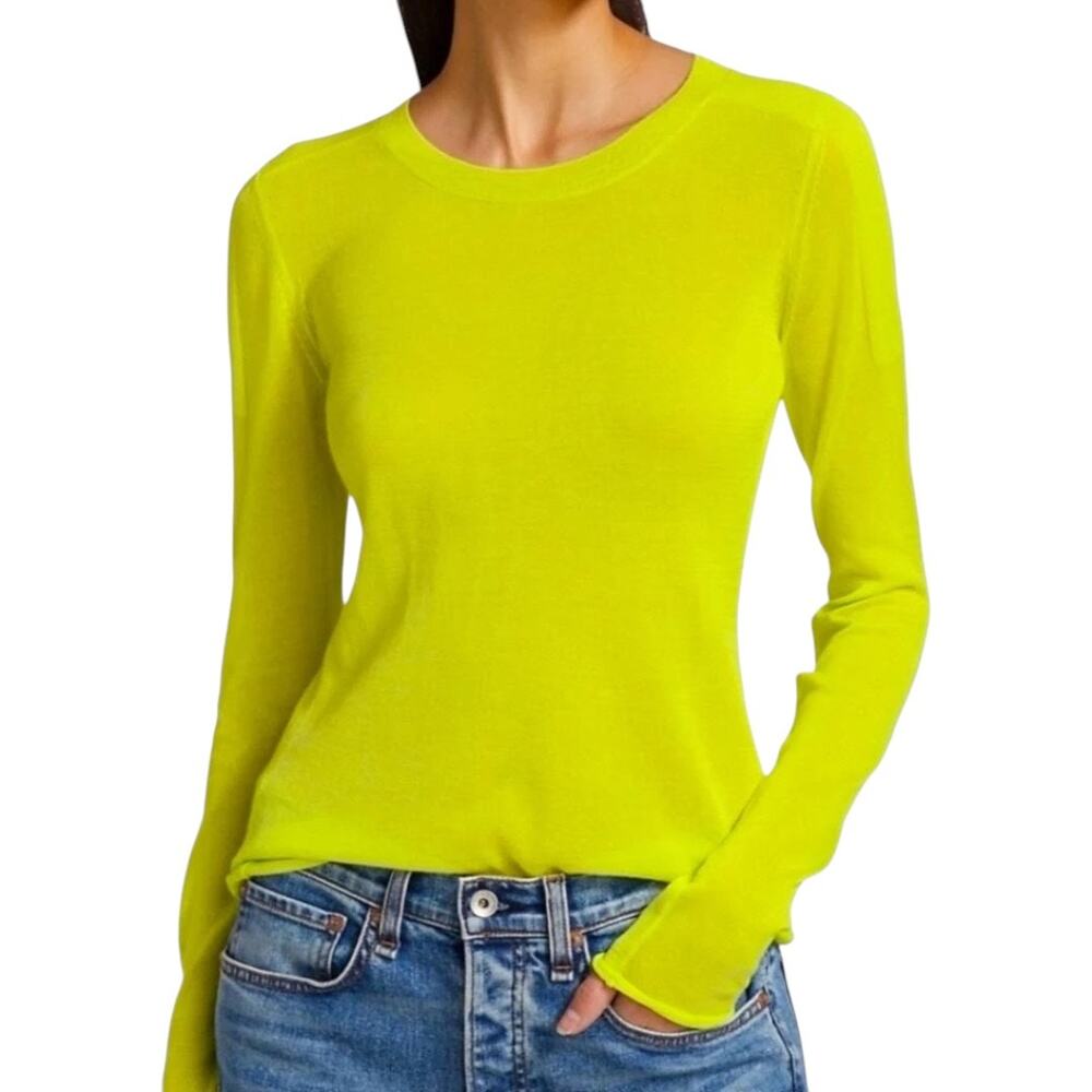 rag & bone Neon Yellow Crewneck Sweater